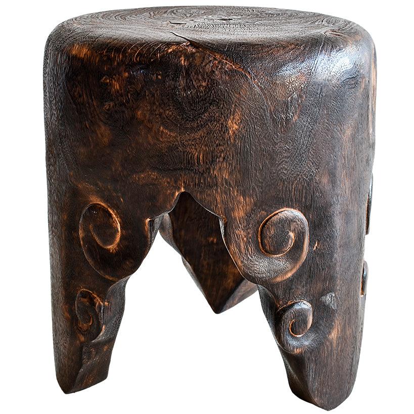 LYCHEE WOOD SIDE TABLE - Chora Mykonos