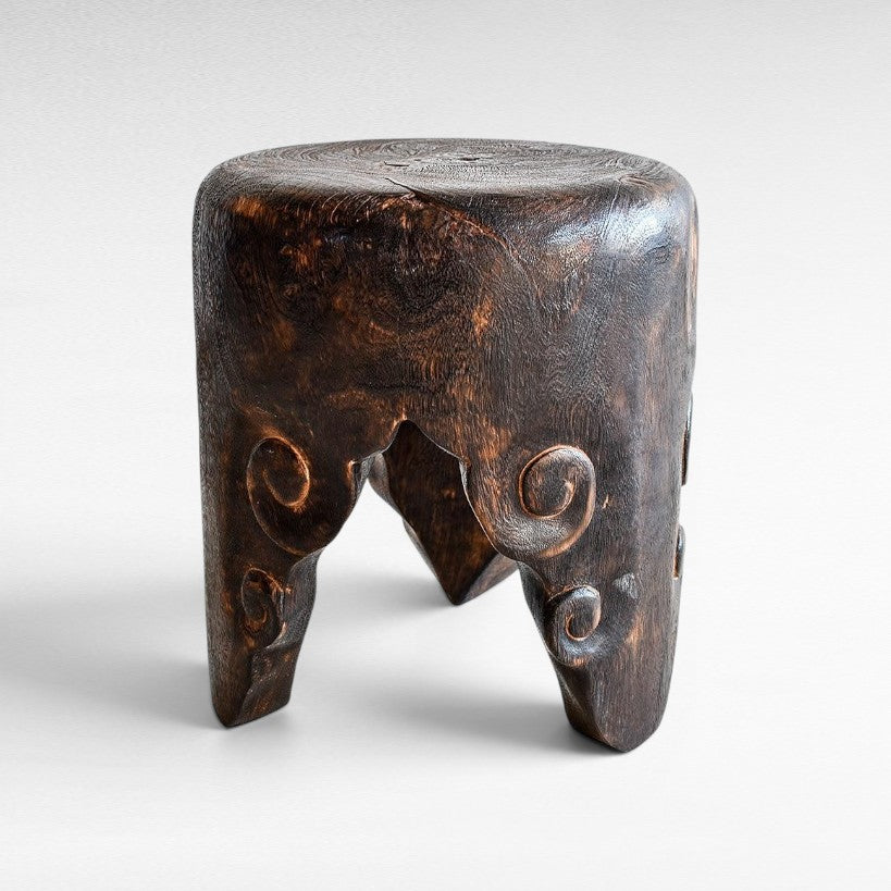 LYCHEE WOOD SIDE TABLE - Chora Mykonos