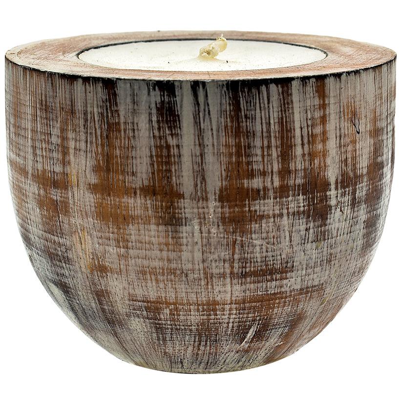 CANDLE WHITEWASH LARGE - Chora Mykonos