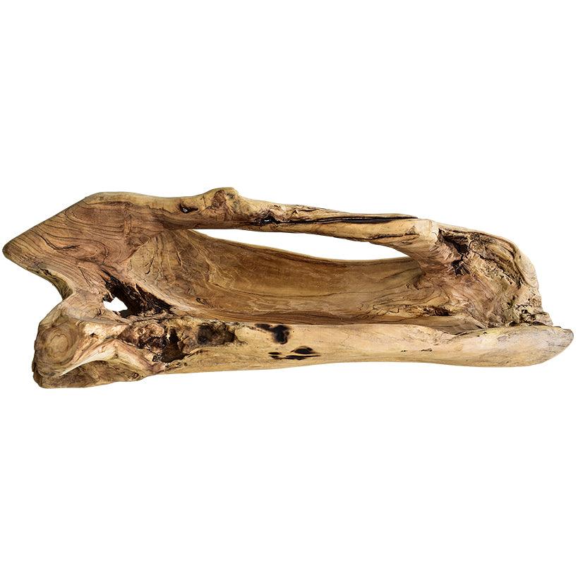 DECOR TRAY WOOD NATURAL 85x60x30cm - Chora Mykonos