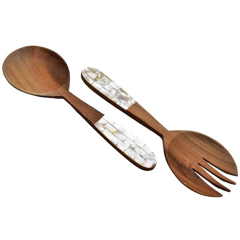 WOODEN SALAD SPOONS SET OF 2 - Chora Mykonos