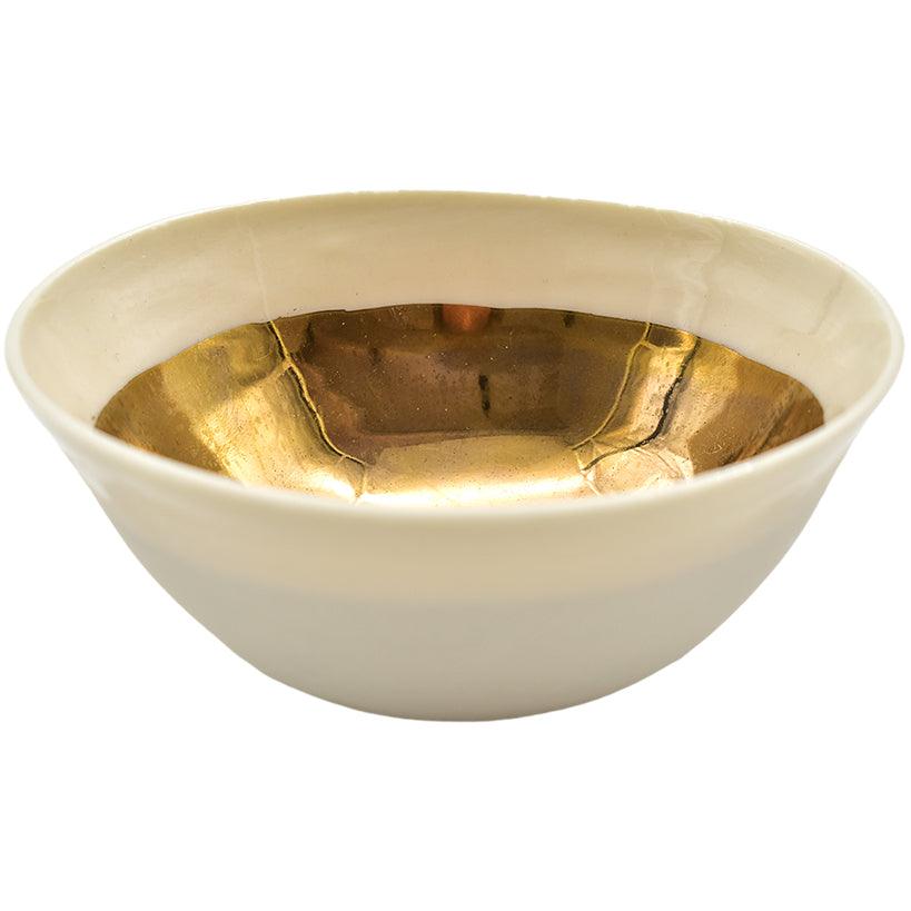 ALL SHINE GOLD BOWL PORCELAIN 9x4cm - Chora Mykonos