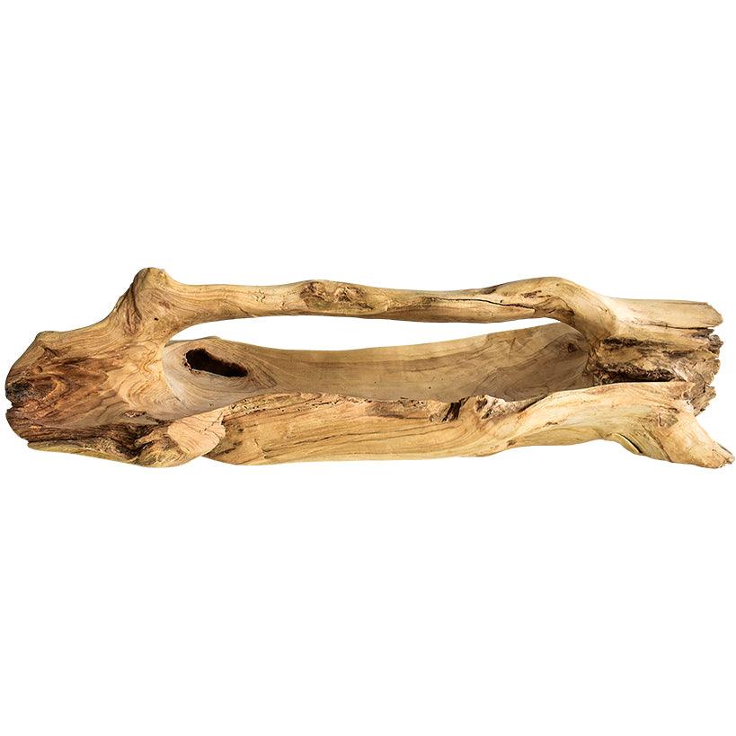 DECOR TRAY WOOD NATURAL 75x35x30cm - Chora Mykonos