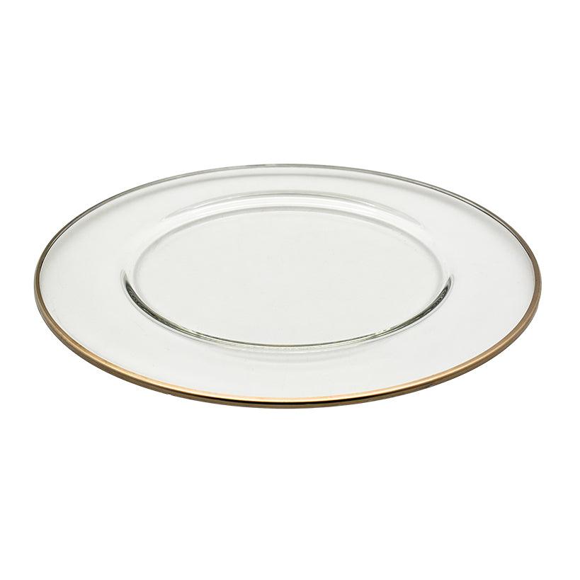 PLATE PLATINUM DESIGN SET OF 6 32cm - Chora Mykonos