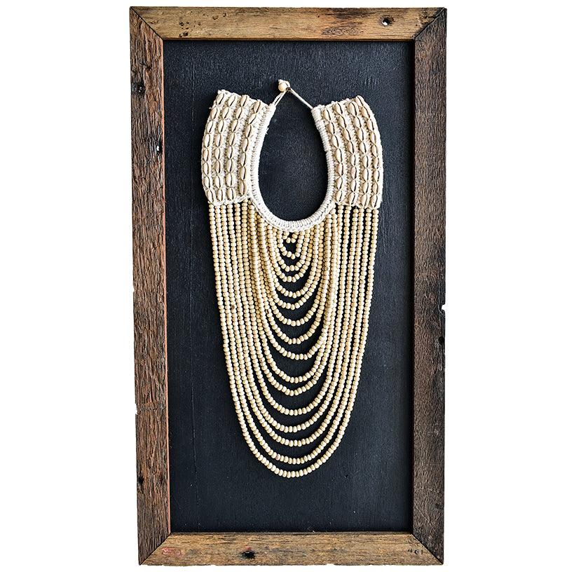 SHELL NECKLACE WITH FRAME 50x4x90cm - Chora Mykonos