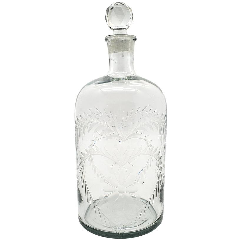 BOTTLE WITH SKULL STOPPER / ANT. BRASS FINISH - Chora Mykonos