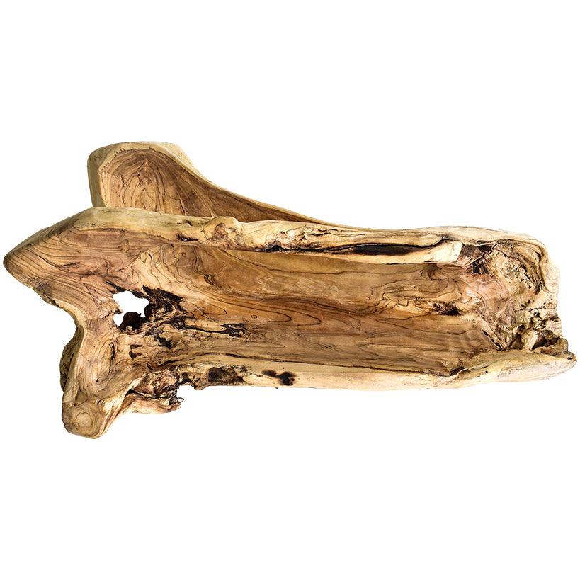 DECOR TRAY WOOD NATURAL 85x60x30cm - Chora Mykonos