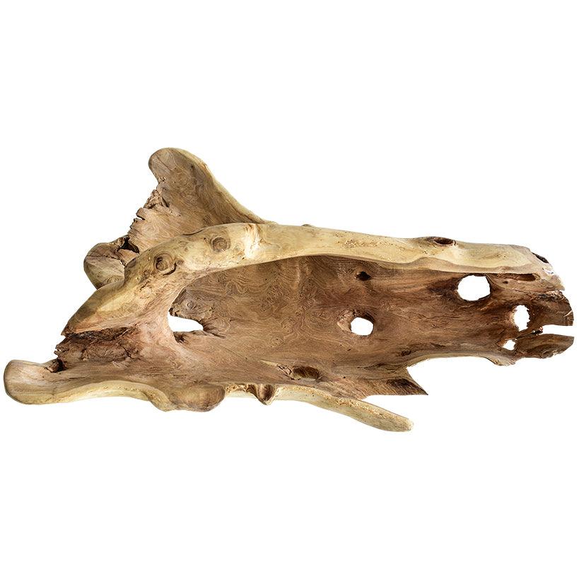 DECOR TRAY WOOD NATURAL 75x35x20cm - Chora Mykonos