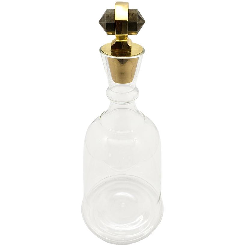 BOTTLE WITH BLACK PIRITE STOPPER - Chora Mykonos