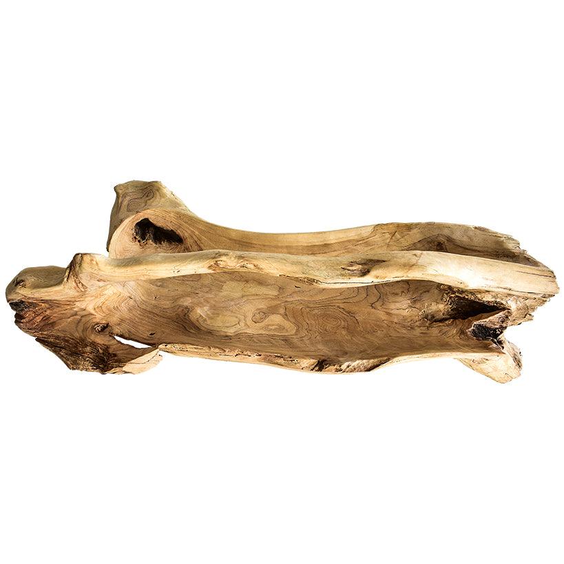 DECOR TRAY WOOD NATURAL 35x45x30cm - Chora Mykonos