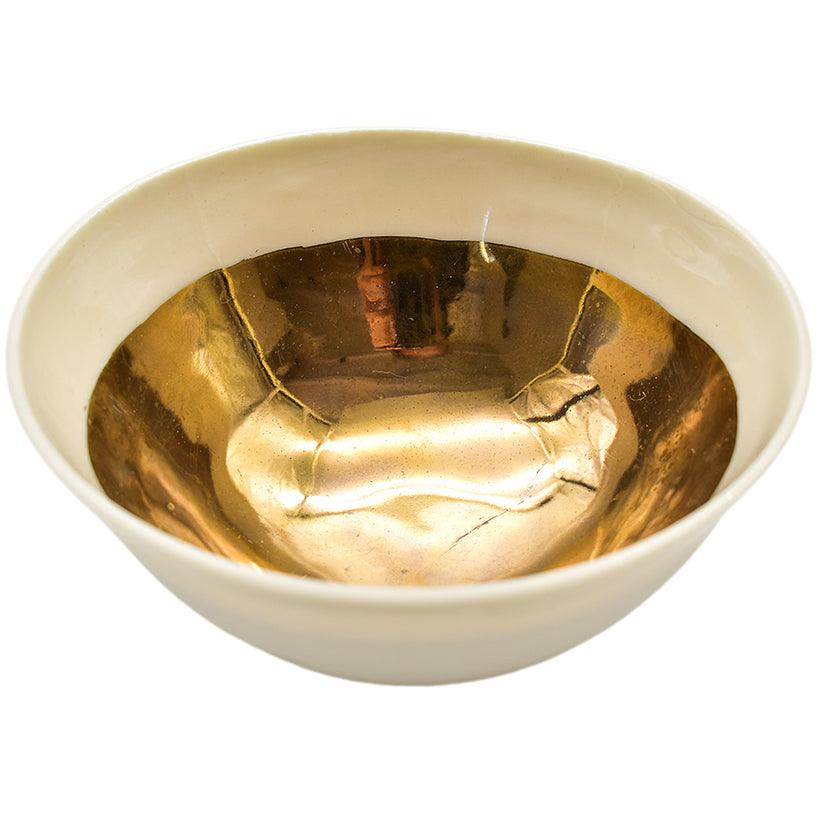 ALL SHINE GOLD BOWL PORCELAIN 9x4cm - Chora Mykonos