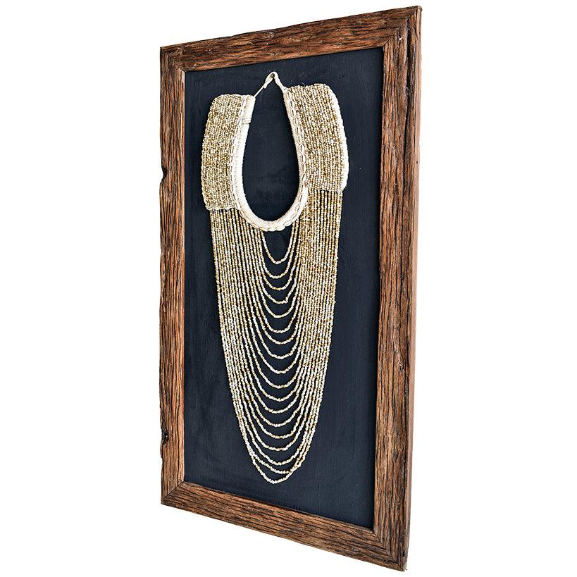 SHELL NECKLACE WITH FRAME 50x4x90cm - Chora Mykonos