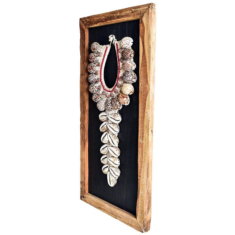 SHELL NECKLACE WITH FRAME 45x4x100cm - Chora Mykonos