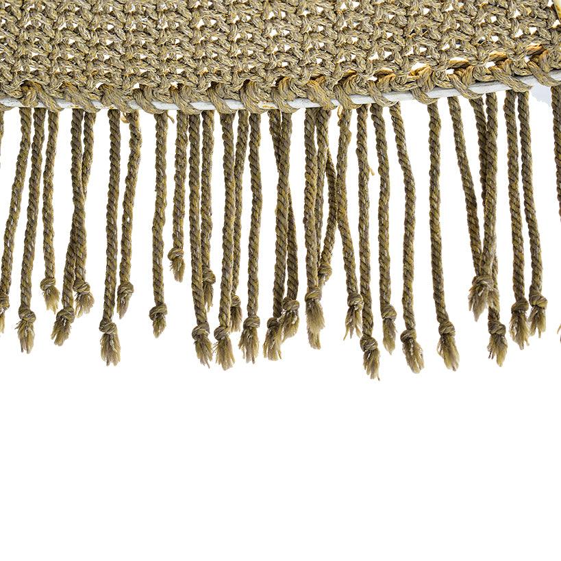 UMBRELLA ROPE NATURAL WITH FRINGES 200x200x240cm - Chora Mykonos