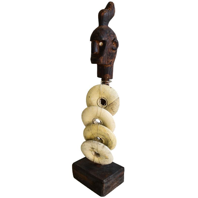 WOODEN STATUE 20x15x75cm - Chora Mykonos