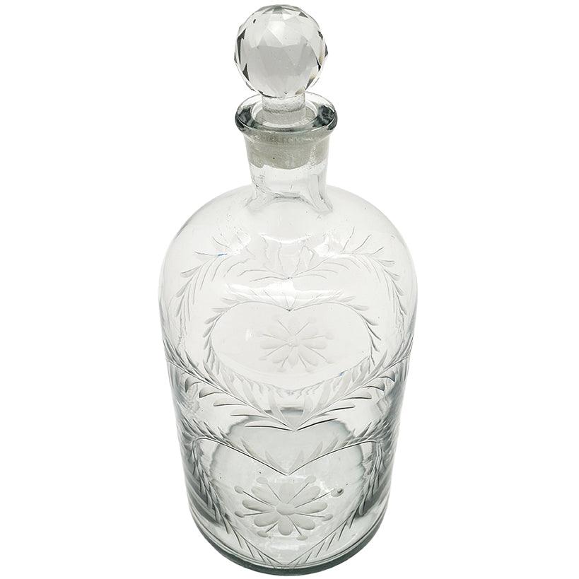 BOTTLE WITH SKULL STOPPER / ANT. BRASS FINISH - Chora Mykonos