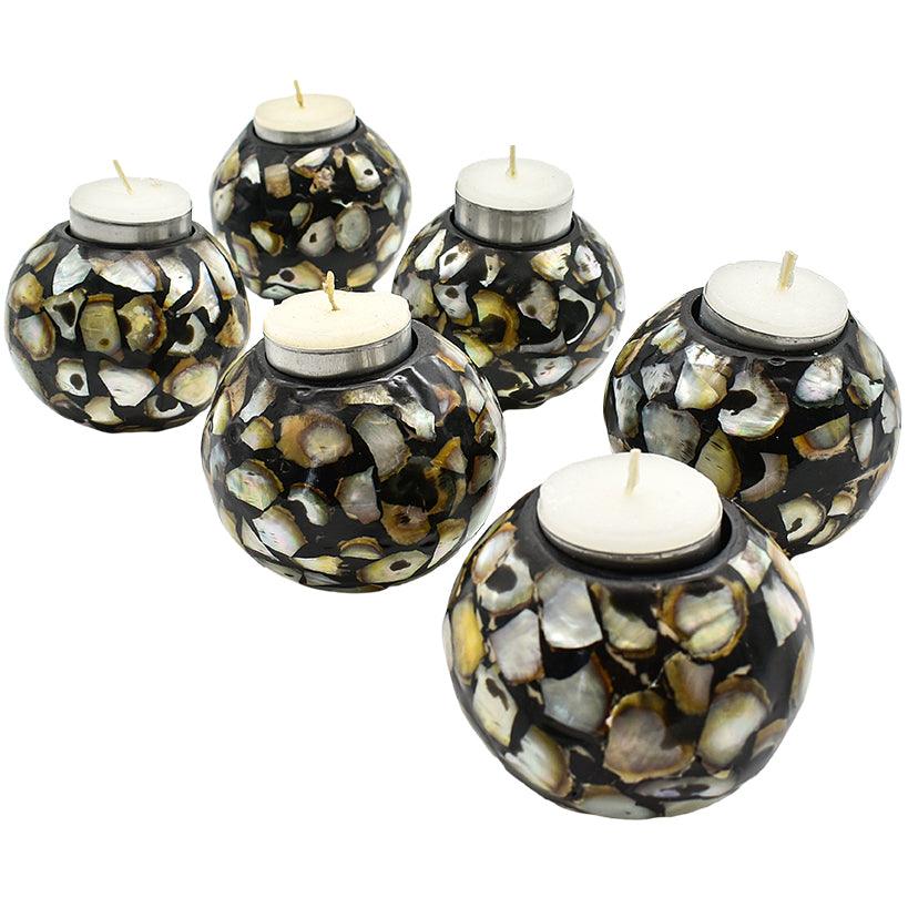 CANDLE HOLDER / SET OF 6 / 9x9x7cm - Chora Mykonos