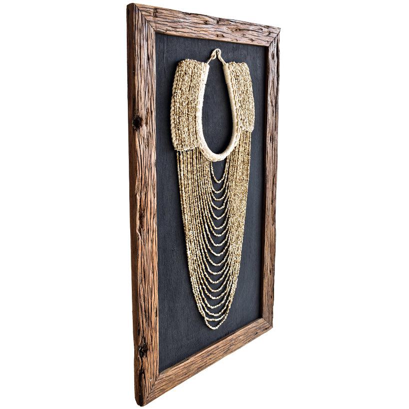 SHELL NECKLACE WITH FRAME 50x4x90cm - Chora Mykonos