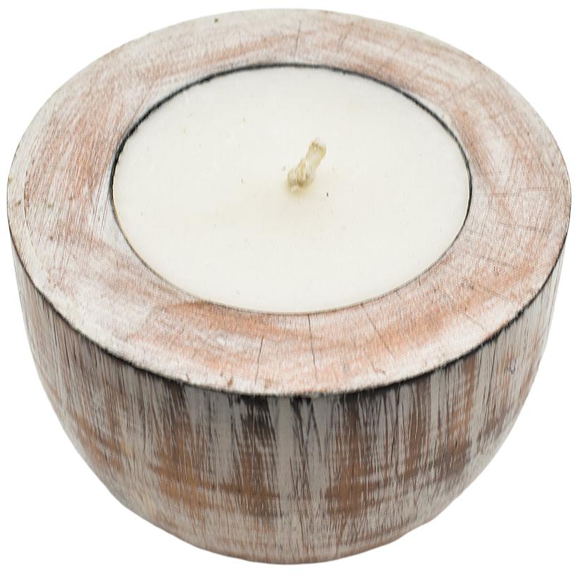 CANDLE WHITEWASH LARGE - Chora Mykonos