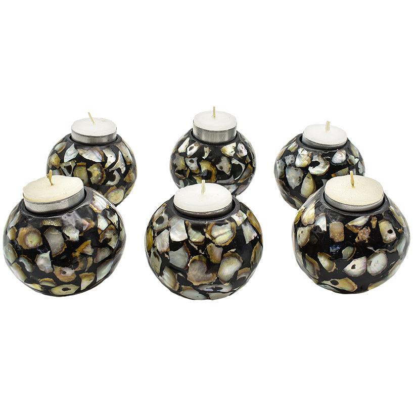 CANDLE HOLDER / SET OF 6 / 9x9x7cm - Chora Mykonos