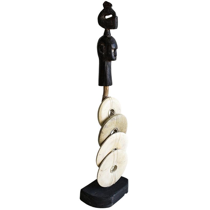 WOODEN STATUE 25x15x85cm - Chora Mykonos