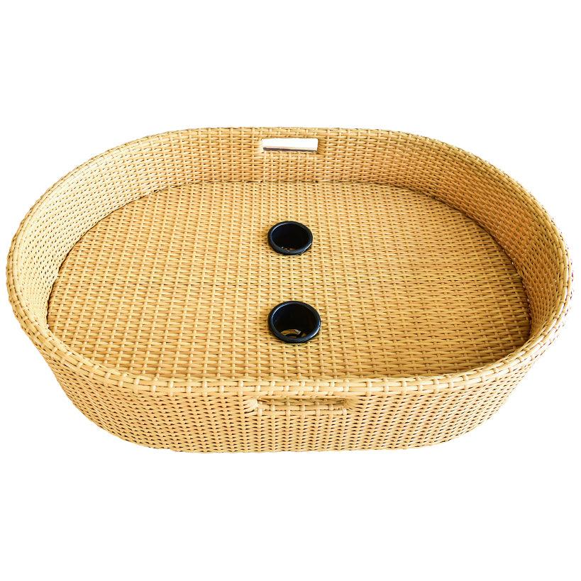 FLOATING OVAL POOL TRAY NATURA 90x60x20cm - Chora Mykonos