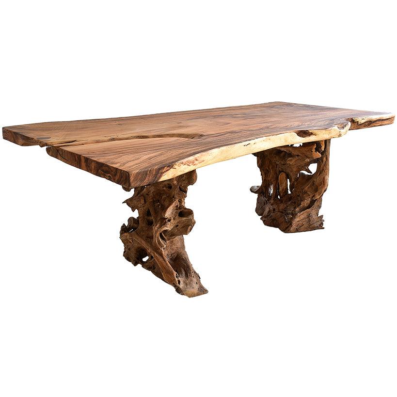 NATURAL SUAR DINING TABLE 200x140x80cm - Chora Mykonos