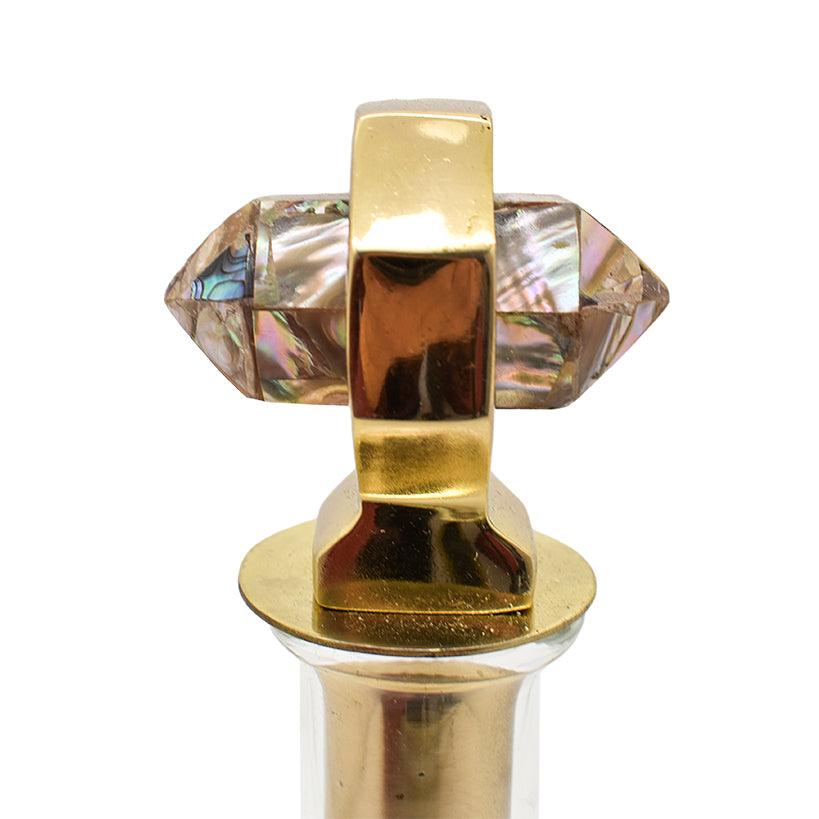 BOTTLE WITH ABALONE STOPPER - Chora Mykonos