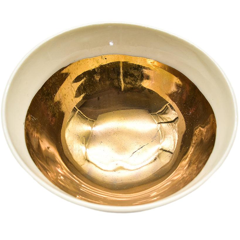 ALL SHINE GOLD BOWL PORCELAIN 9x4cm - Chora Mykonos