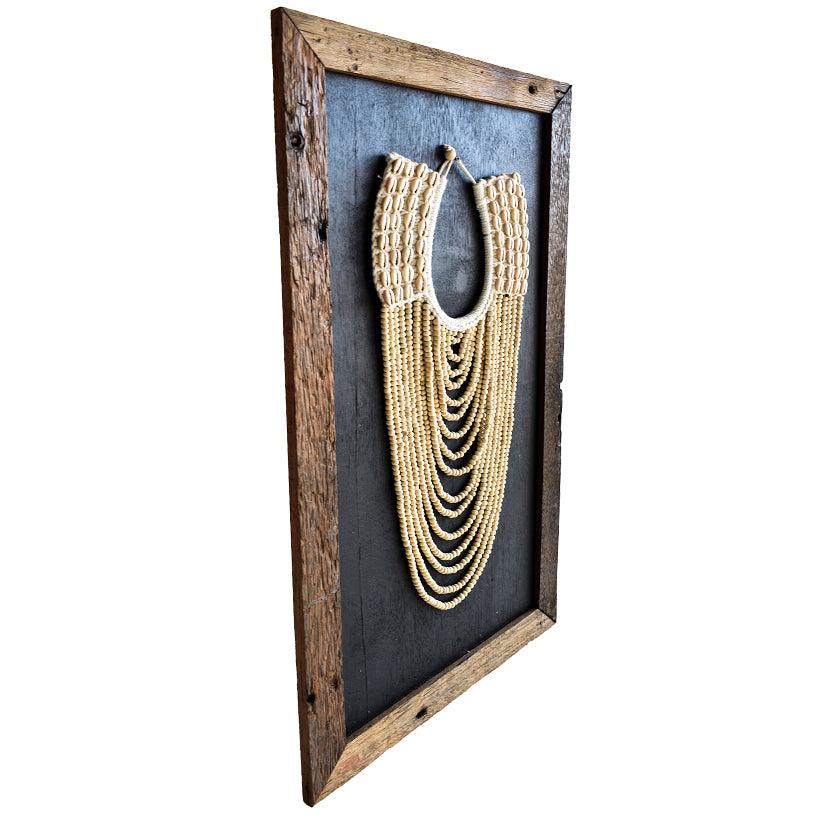 SHELL NECKLACE WITH FRAME 50x4x90cm - Chora Mykonos