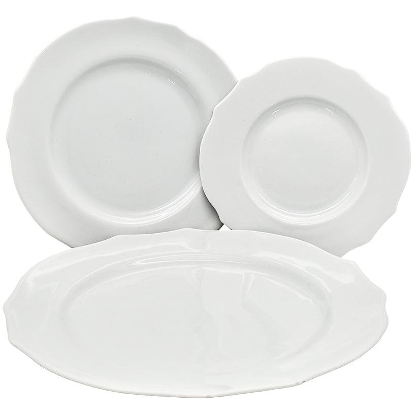 WHITE SWAN PLATE SET OF 18 - Chora Mykonos