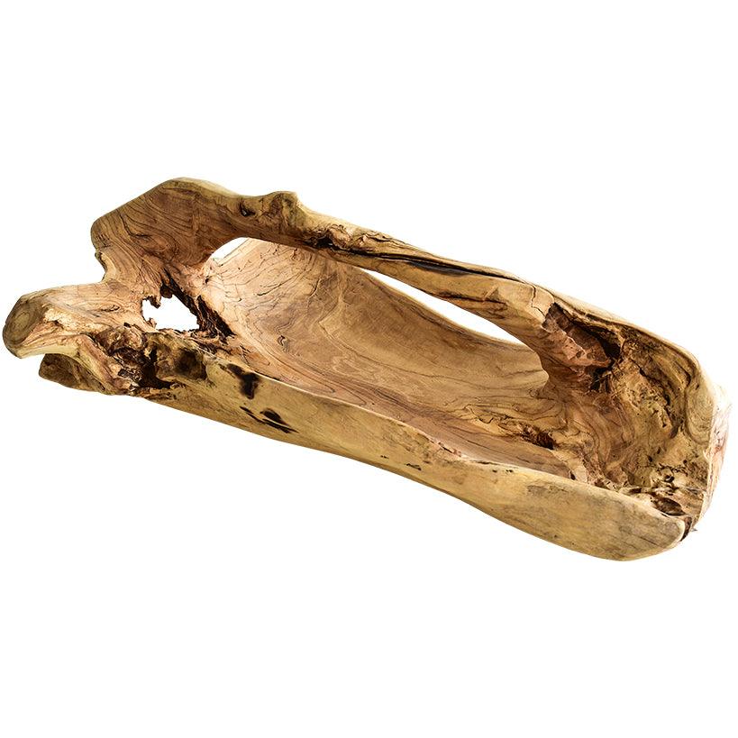 DECOR TRAY WOOD NATURAL 85x60x30cm - Chora Mykonos