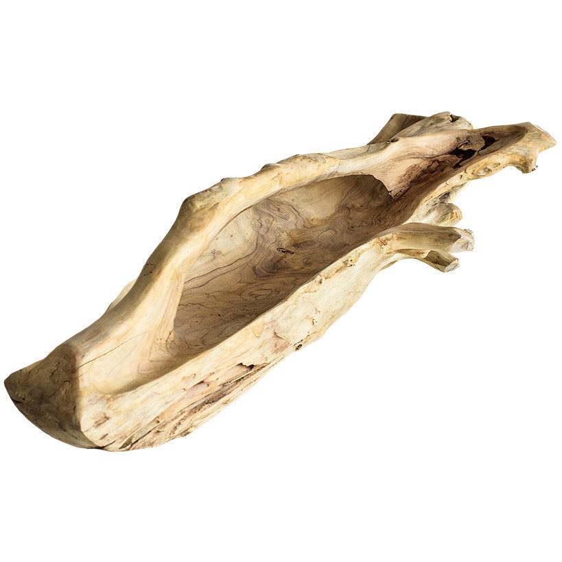 DECOR TRAY WOOD NATURAL 85x45x25cm - Chora Mykonos