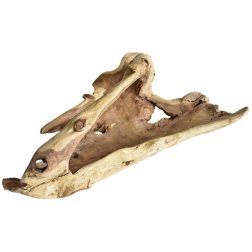 DECOR TRAY WOOD NATURAL 75x35x20cm - Chora Mykonos