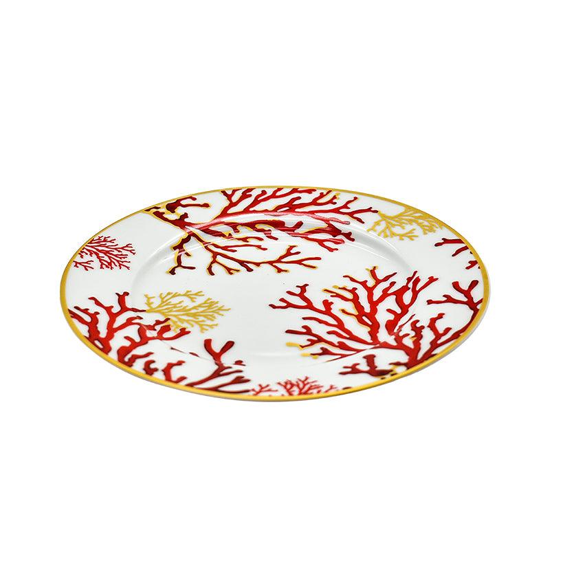CORAL REEF PORCELAIN PLATES / SET OF 18 - Chora Mykonos