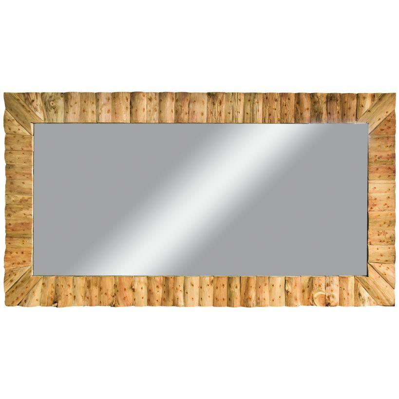 NATURAL LYCHEE WOOD MIRROR 100x200cm - Chora Mykonos
