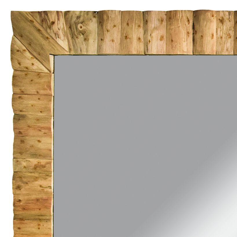 NATURAL LYCHEE WOOD MIRROR 100x200cm - Chora Mykonos
