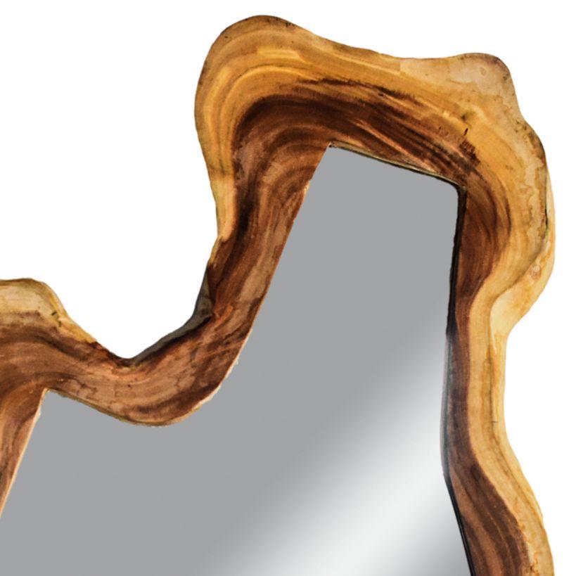 NATURAL & BLEACHED SUAR WOOD MIRROR - Chora Mykonos