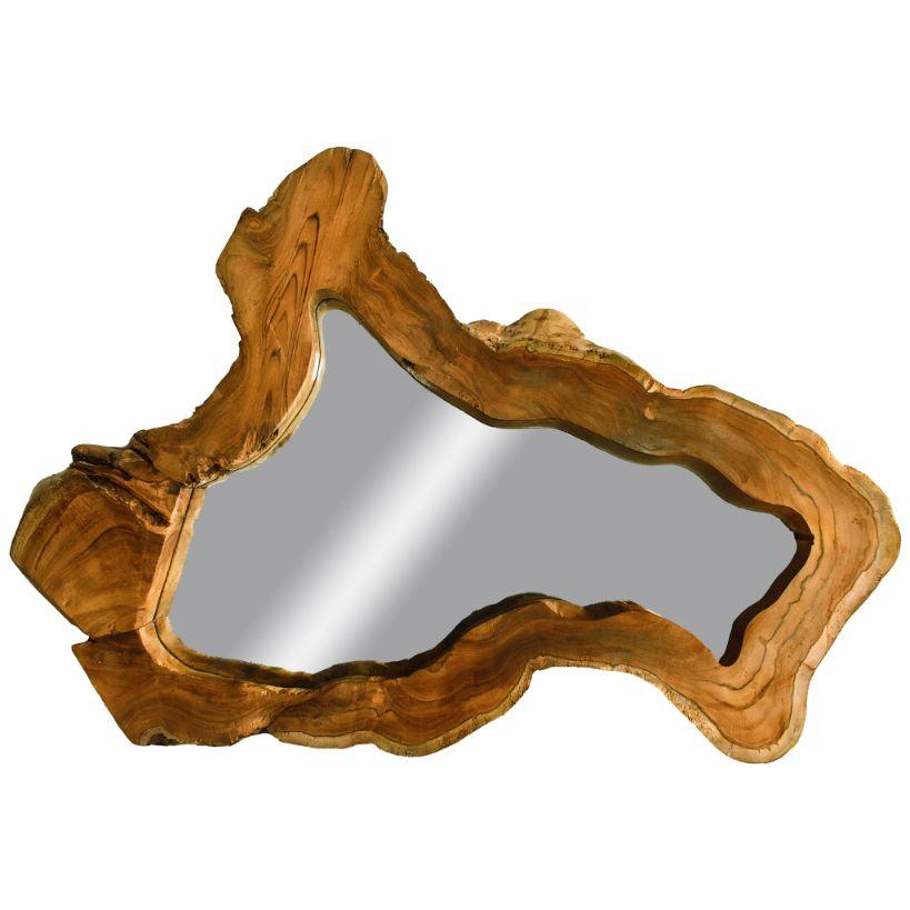 NATURAL TEAK WOOD MIRROR 75x85cm - Chora Mykonos