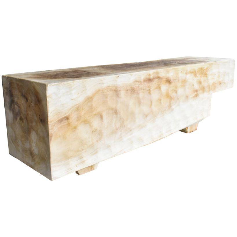 SUAR WOOD BLEACHED BENCH 150x40x46cm - Chora Mykonos