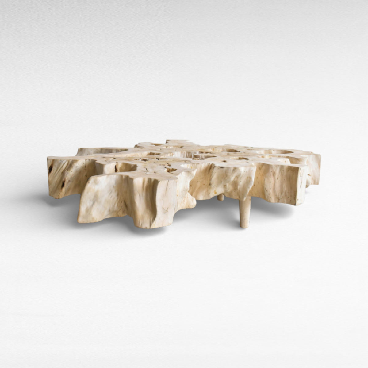 COFFEE TABLE LYCHEE WOOD BLEACHED