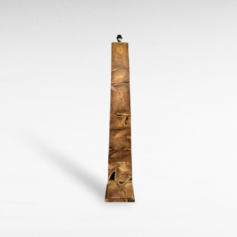 Natural Teak Wood Floor Lamp