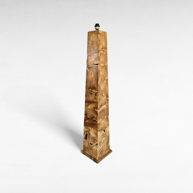 Natural Teak Wood Floor Lamp