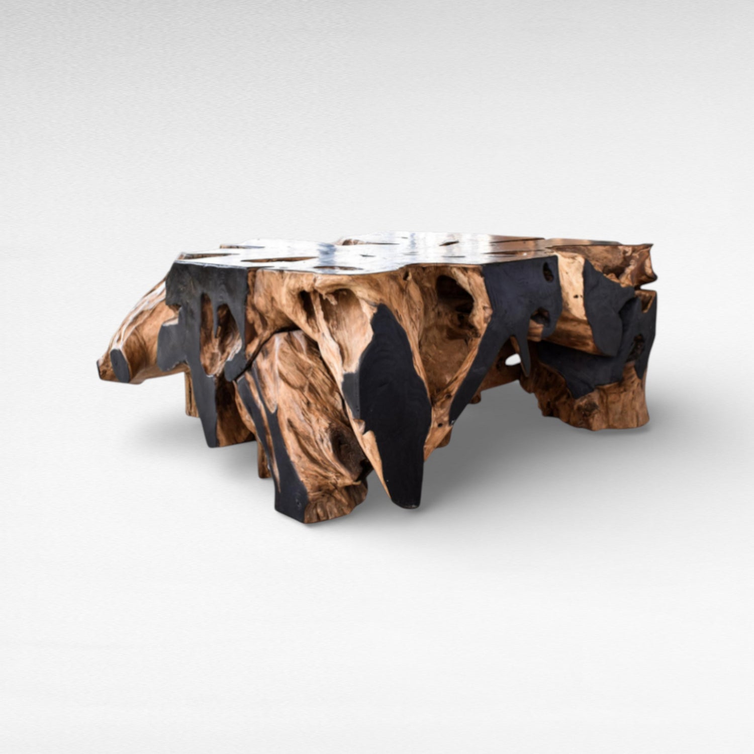 COFFEE TABLE TEAK WOOD W110 |D120  |H40 cm