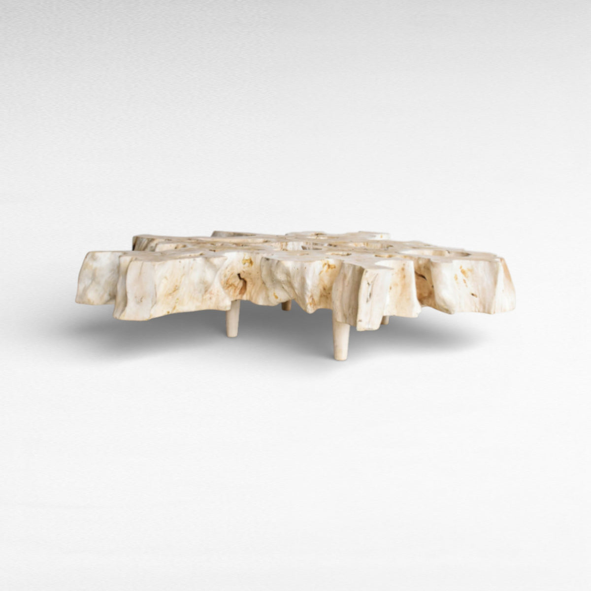 COFFEE TABLE LYCHEE WOOD BLEACHED