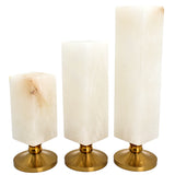 MARBLE CANDLE HOLDER SET OF 3