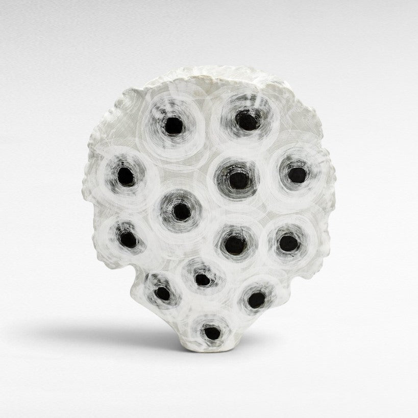 VASE PORCELAIN BLACK & WHITE W26 |D7 |H31 CM