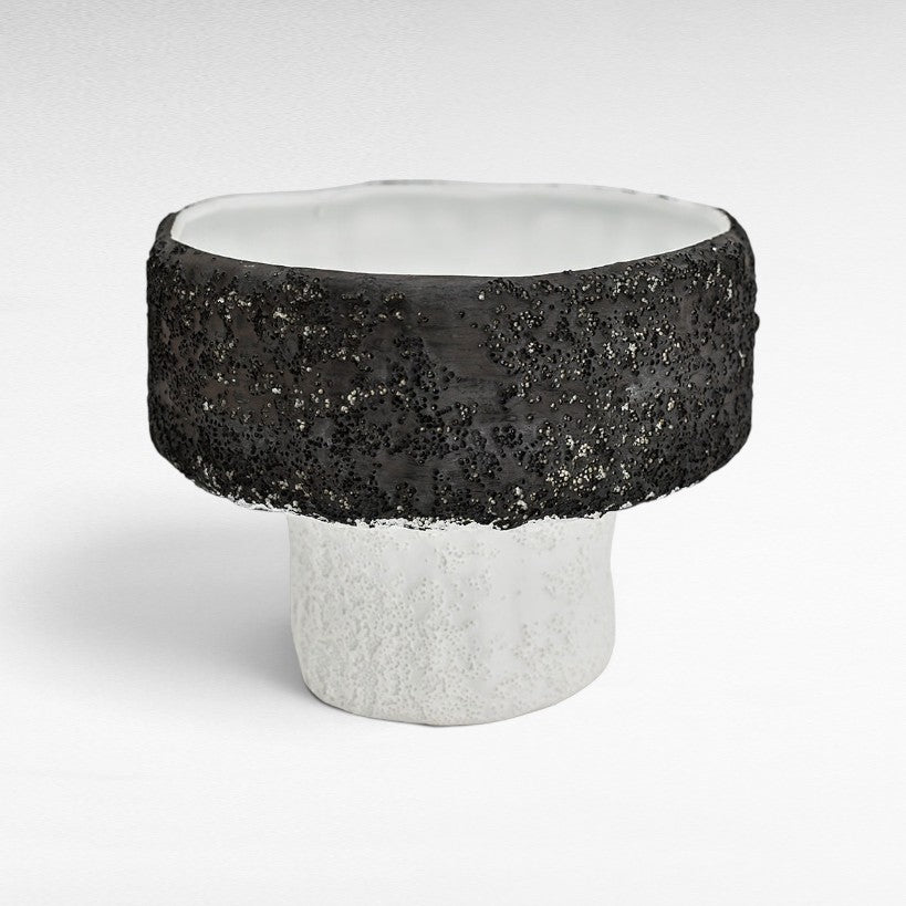 VASE PORCELAIN BLACK & WHITE Φ19 |H14 CM