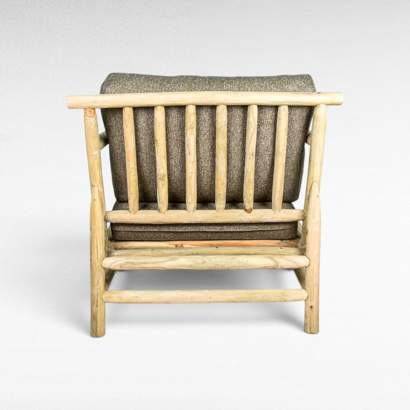 TEAK WOOD SOFA SET WITH 2 ARMCHAIRS