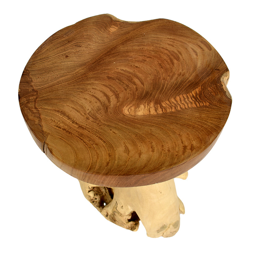 TEAK WOOD NATURAL SIDE TABLE W40 |D40 |H45 CM